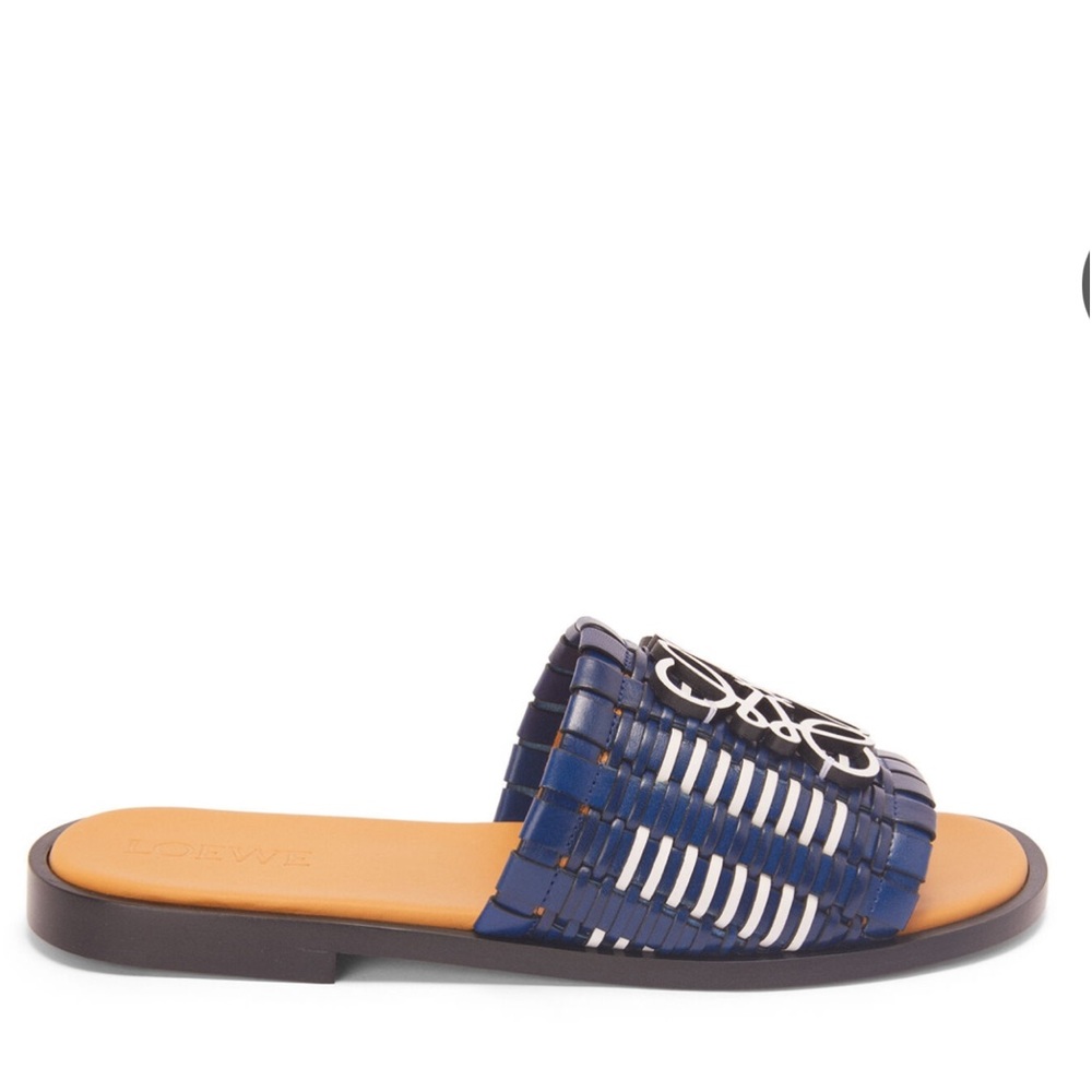 LOEWE
Anagram Bicolor Woven Flat Sandals - Picture 6 of 6